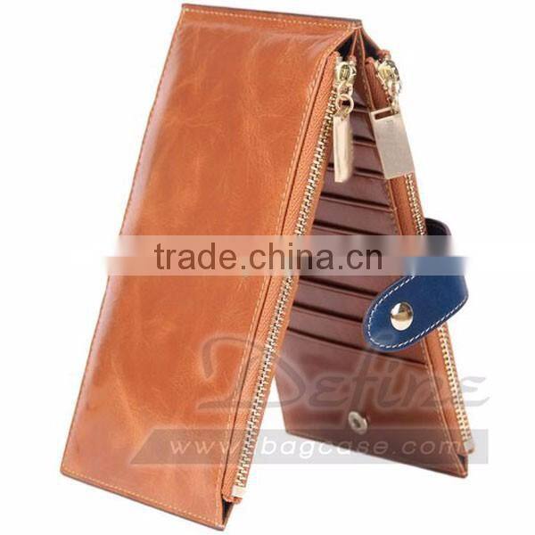 Hot Selling Women's Leather Zipper Wallet Card Case Purse