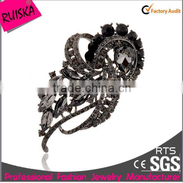 High Quality Jewelry New Brooch Design With Full Crystal Rhinestone