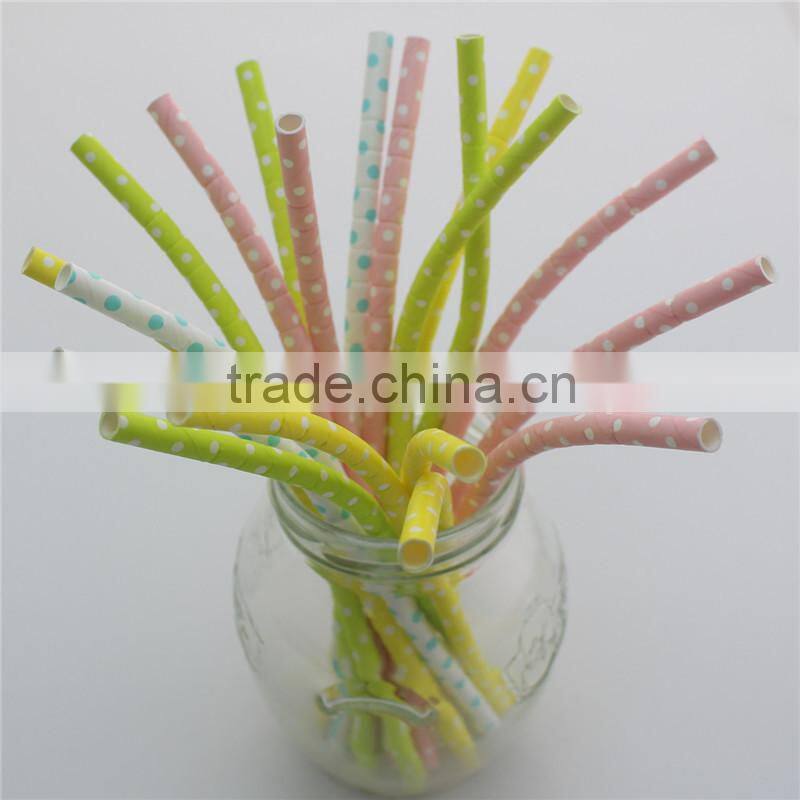 Manufacturer of flexible paper straws creative twisted straws for baby shower