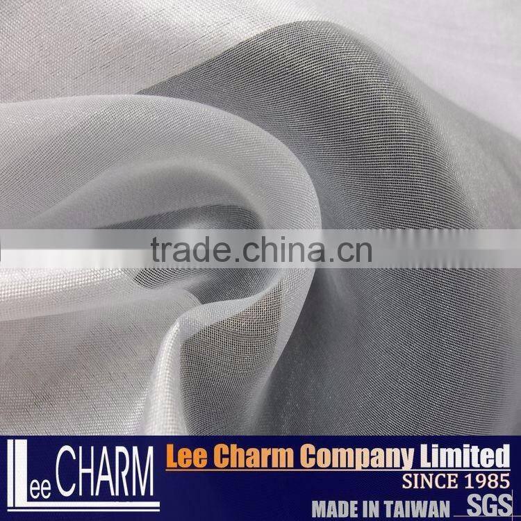 Multicolor Satin Stripe Slub Tulle Organza Fabric