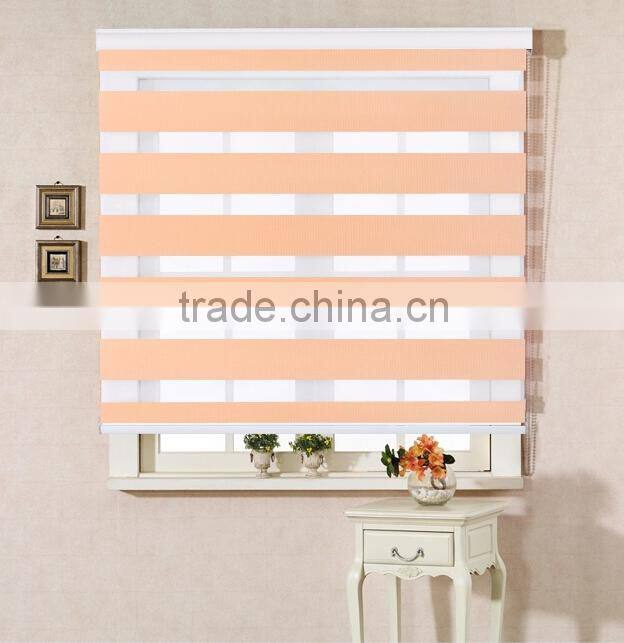 Double Layer Manual Zebra Blind For Living Room /living room curtains