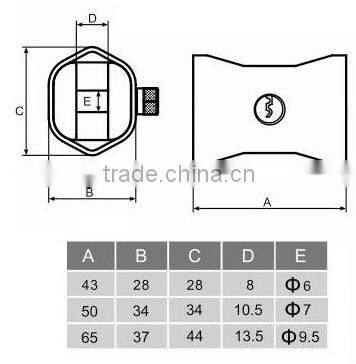 Cylinder Protected Steel Shell Armoured Chain Lock