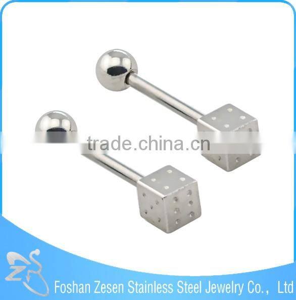 Factory wholesale body piercing free sample custom different shaped tongue ring