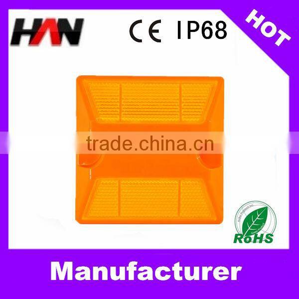 HAN-11 PC Reflective LED tempered glass road stud ( Five Color Can Choose )