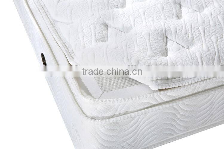 Removable pillow top pocket spring mattress for hotel furniture