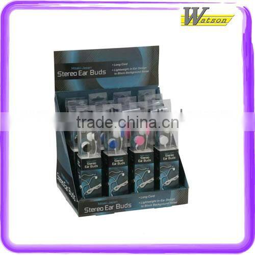 Stereo Ear Buds Cardboard counter top display