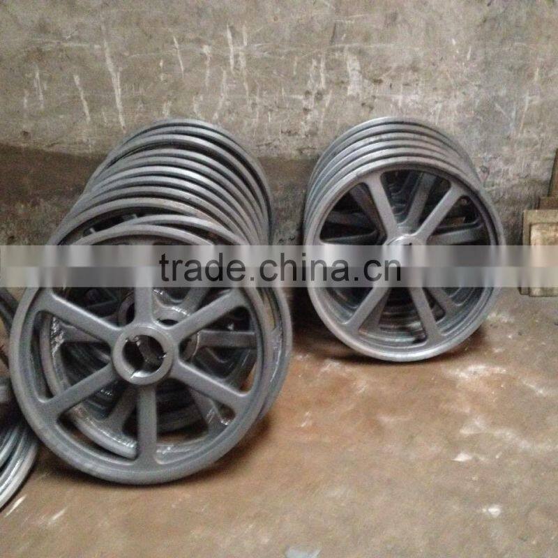 Large air compressor belt pulley