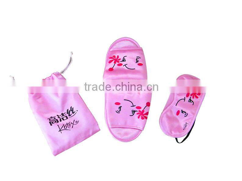2015 Convenient to carry slipper and practical eye mask for Air travel kit