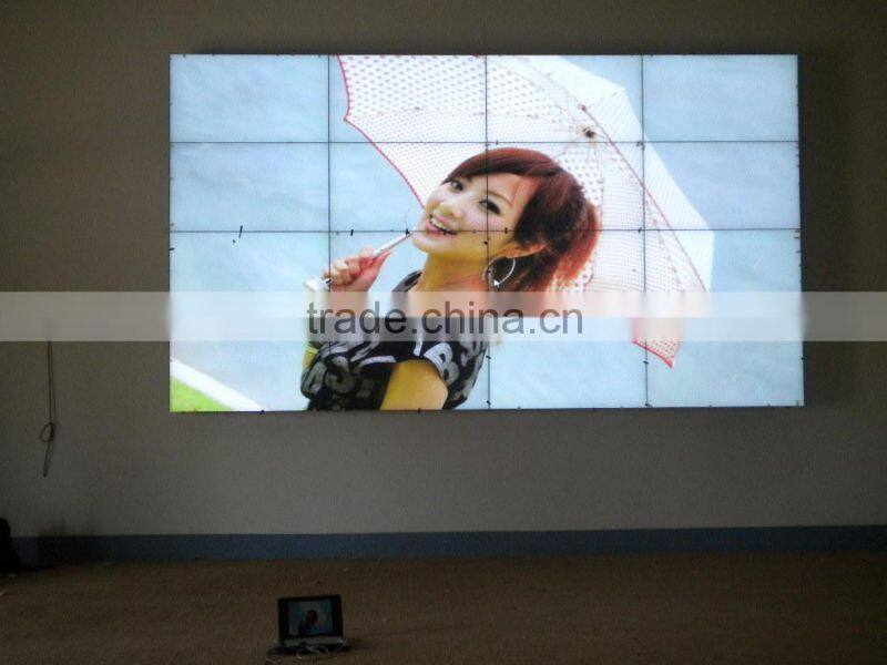 Seamless video wall screen for indoor