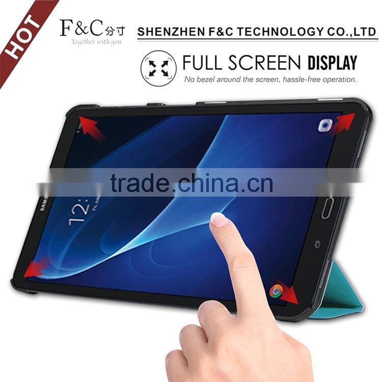 Guangdong lightweight multicolor hot press super slim smart stand case for Samsung galaxy Tab A 10.1 T580