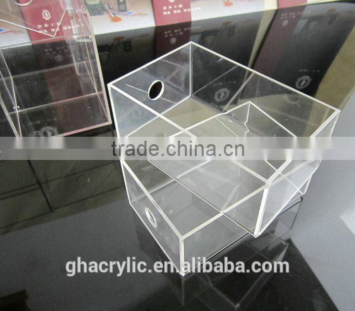 made in china customized size and shape clear acrylic packaging boxes