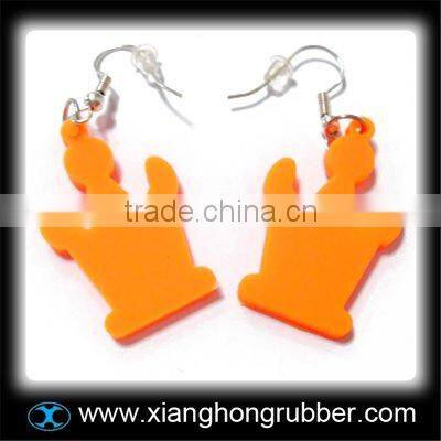Fancy colorful silicone earring