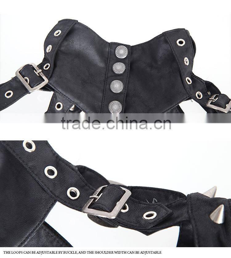 S-143 Black Leather Sexy Cool lady Neck Garments Collar Accessory