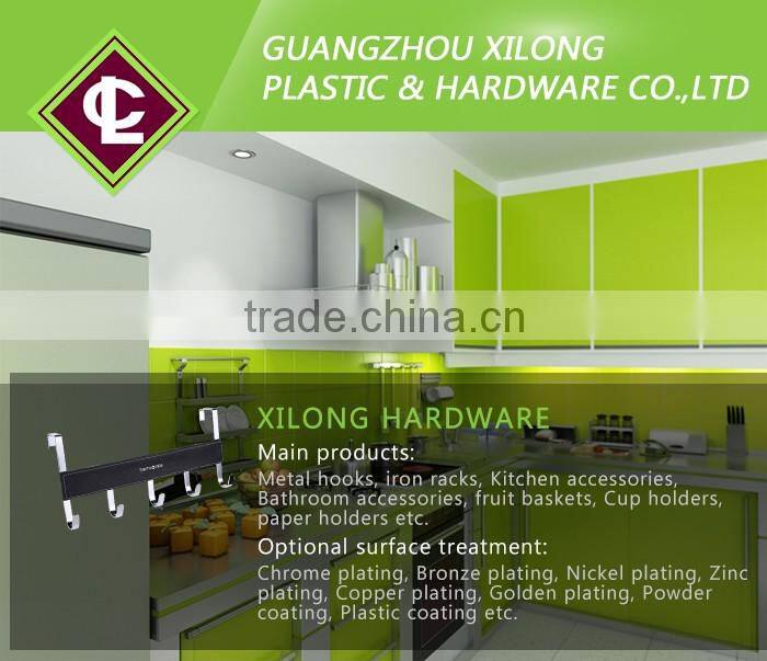 Over The Door Chrome Hook With Diamond Balls For Bathroom