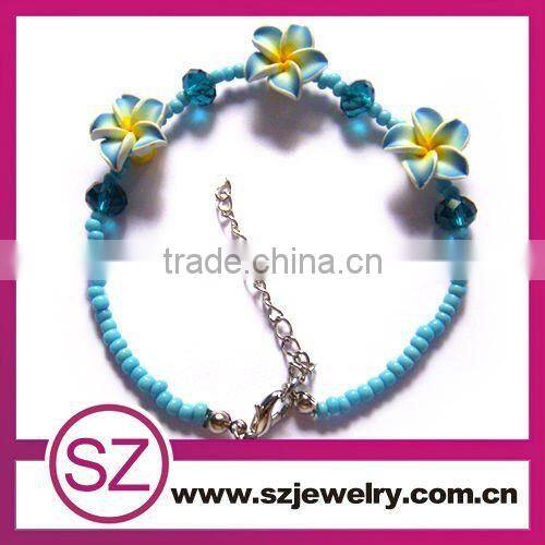 Cheapest & pretty polymer clay flower pattern hoop earring