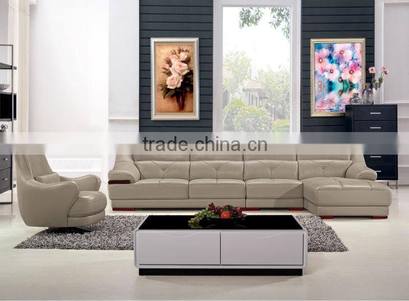 2014 Modern design grain leather sofa
