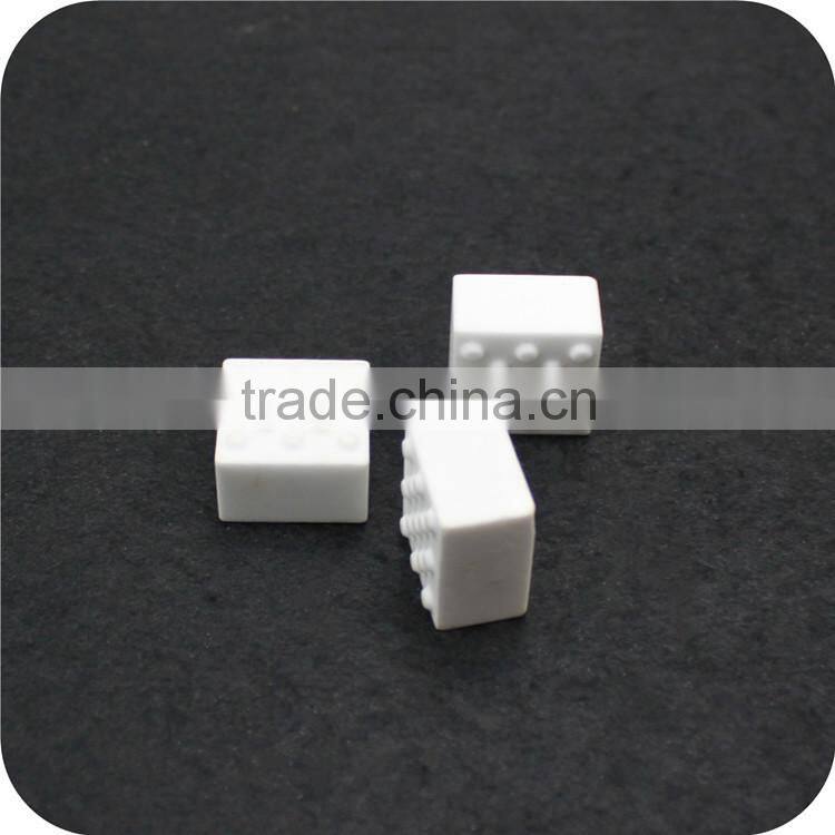 high heat resistance Al2O3 95% alumina square ceramic lagging with round dimple
