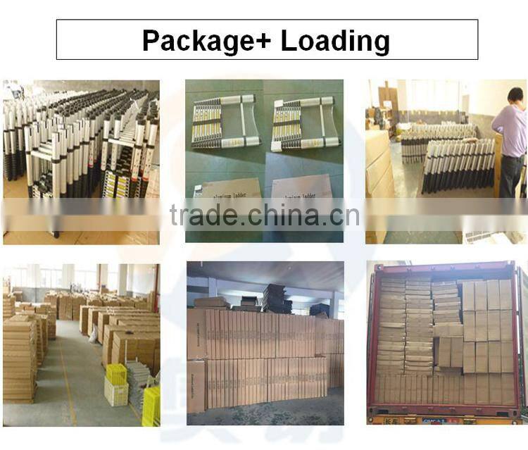 Easy to carry adjustable extension ladder,adjustable folding ladder, adjustable fiberglass ladder, AY-ZJ1020 with EN131