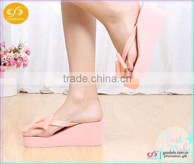 Guangzhou shoes factory Wholesale newest style women summer high heel flip flops