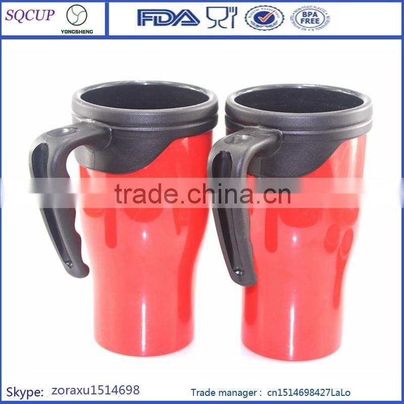 Wholesale PP Material 16oz Coffee Mug for coffee hot insulated travel drinking cup with Handle