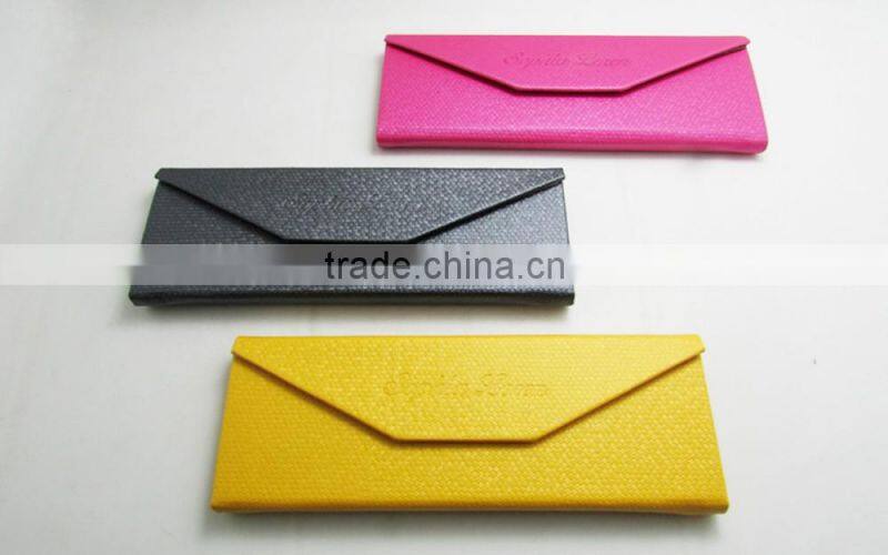 Brand new style leather wrapped foldable handmade glasses case