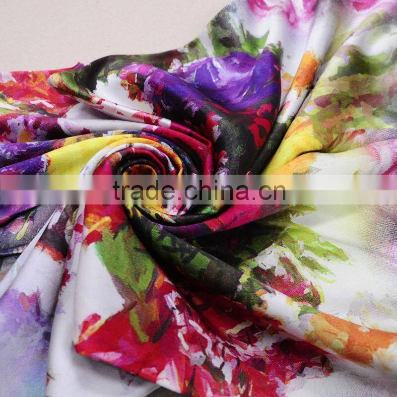 hangzhou 2014 latest fashion digital print woman silk shawl