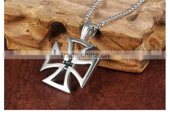 2016 alibaba customized cross shape stainless steel jewelry chain