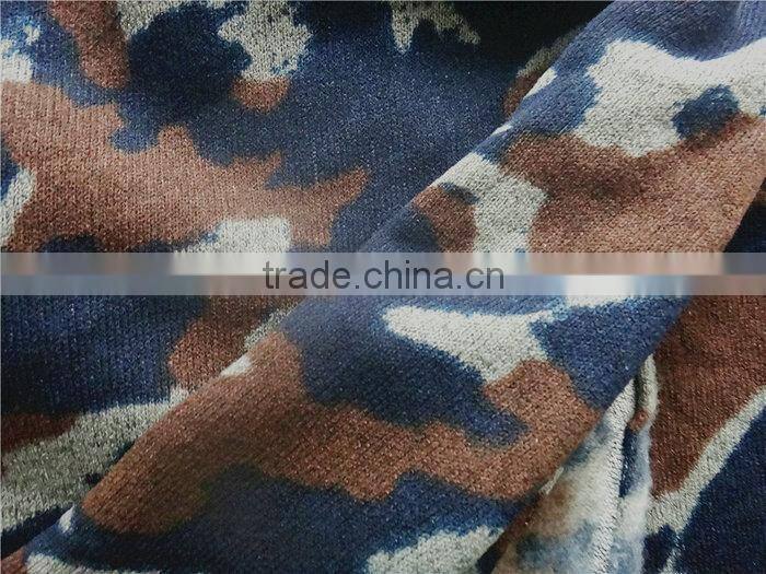High Quality Warm Comfortable Printted Knitted Polyester Fabric