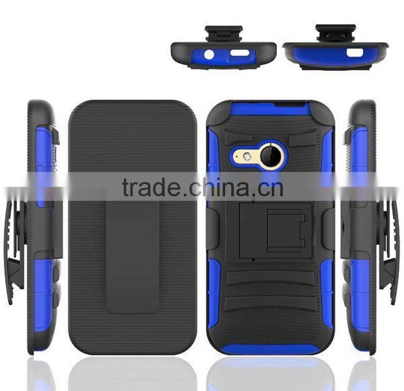 For HTC One M8 mini hybrid shockproof holster cover