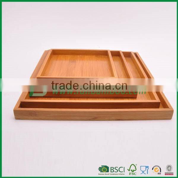 FB1-3083 hot sales square bamboo serving trays gongfu tea tray