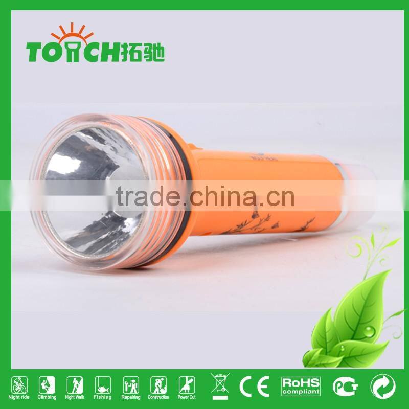 ABS Plastic Rechargeable LED Flashlights with Charger multifunctional flashlight colorful for outrdoor hunting or camping