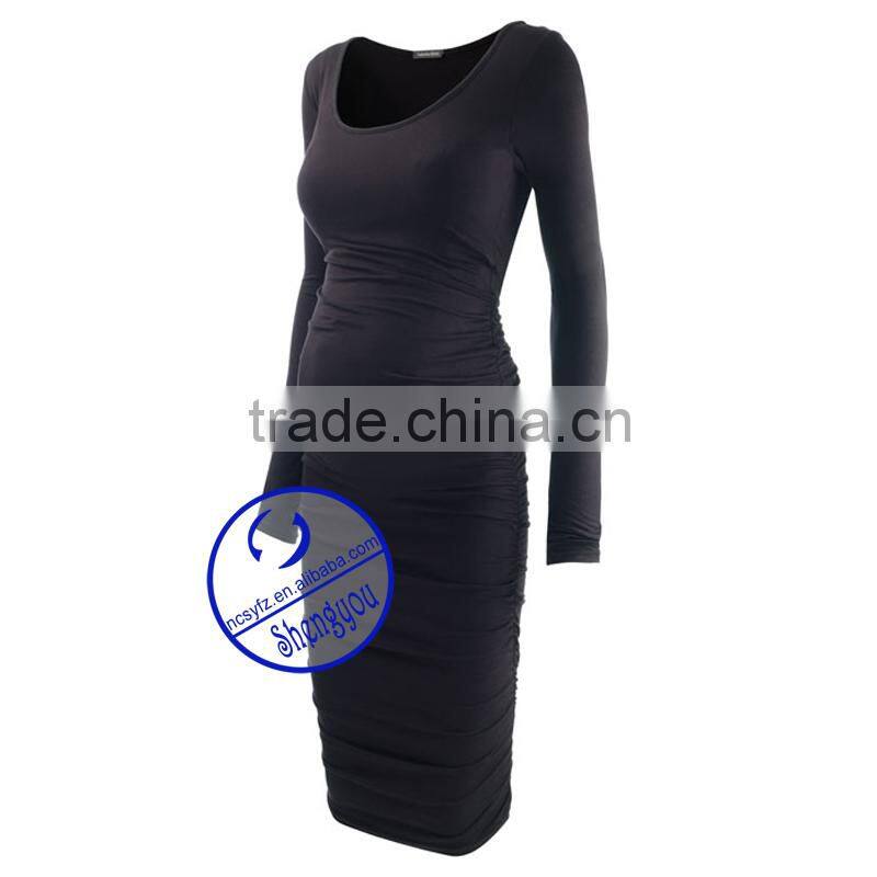 Custom long sleeve Maternity Wear Pregant women dresses