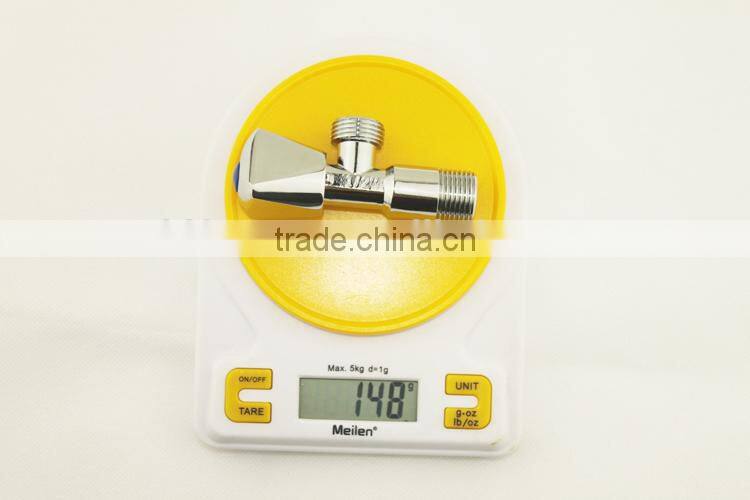 New Modern Wall Mounted Bathroom Triangle Valves Nickel Brushed 1/2" Stop Valve