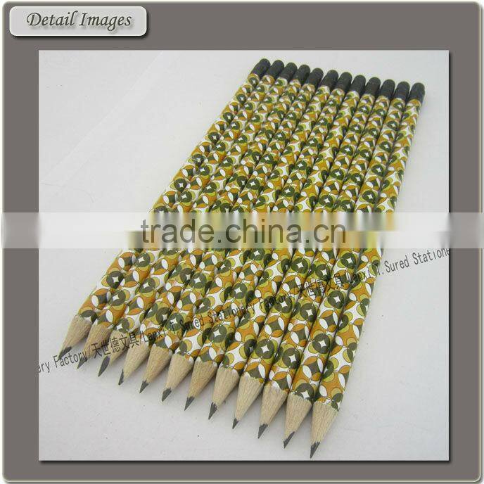 7 Inches Custom Printed HB Pencil With Black Eraser