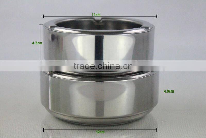 Double-wall Mirror Polished stainless steel cigarette accessory/ashtray