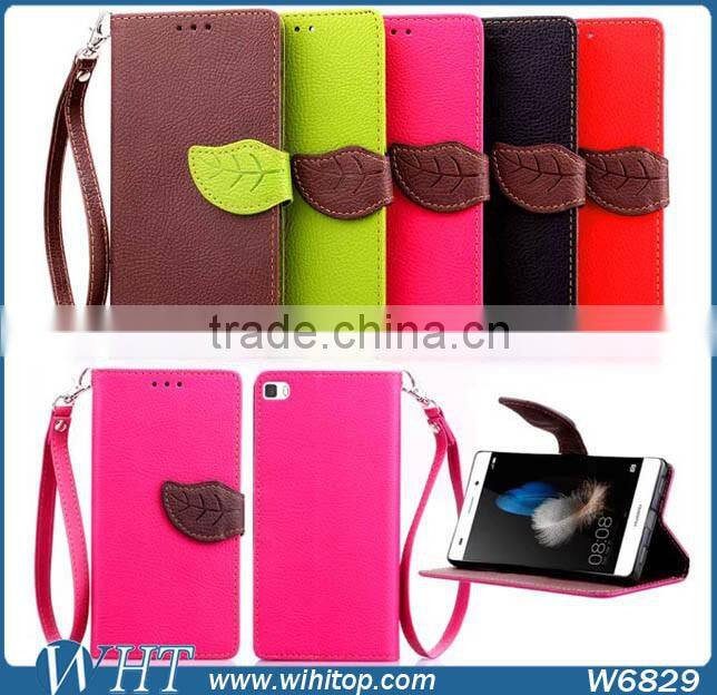 Luxury Wallet Leather Case for Huawei P8 Lite, Smartphone Accessory New Product
