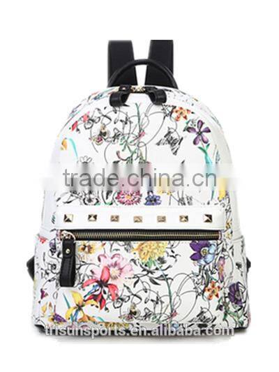 wholesale small colleague school leather backpacks bag for girls outside