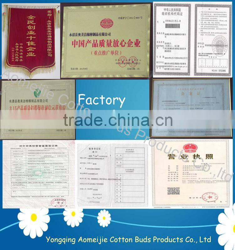 Double tips colored stick cotton cleaning swabs with dozen pack