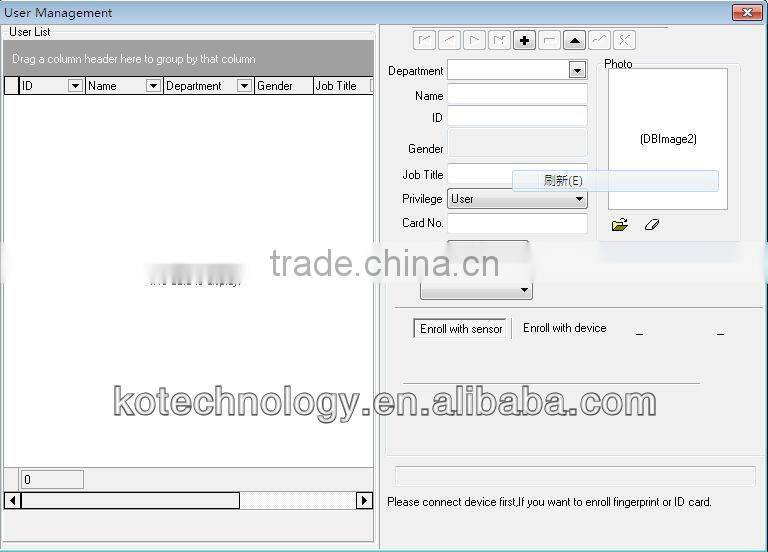KO-F11 Fingerprint Keypad Access Control System Optional Integrated Smart Card Reader