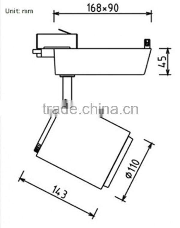 COB 25w led track lighting retail spot wall lamp rail spotlights replace halogen lamps white black