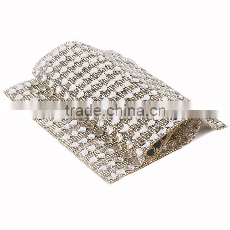 all world best price plastic rhinestone mesh trimming for Christmas /party /wedding deco