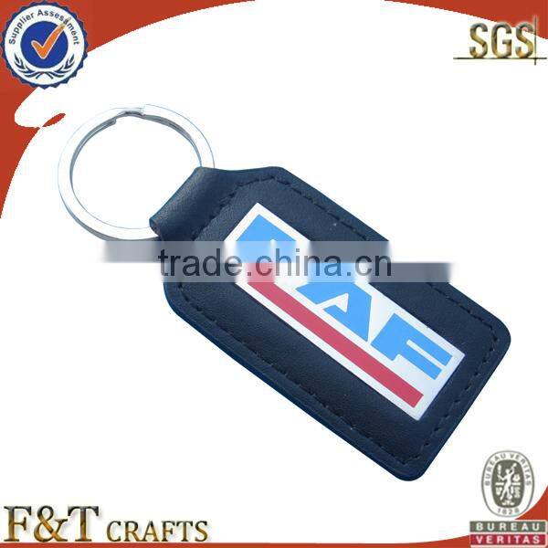 make cut quality brass leather advertising keychains