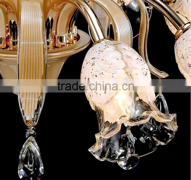 Flower shape glass pendant lamp , glass led crystal pendant lighting
