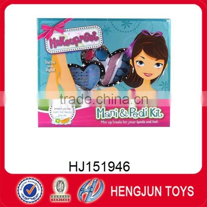 plastic make up colourful hair stylist kit cosmetic toys set wholesale for party