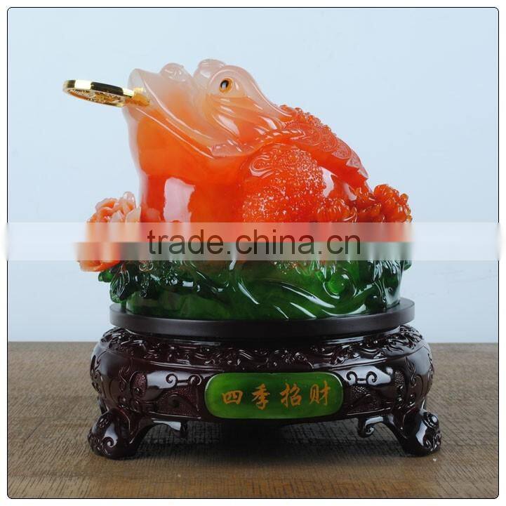 Jade color Money frog feng shui statue ,Large size money frog