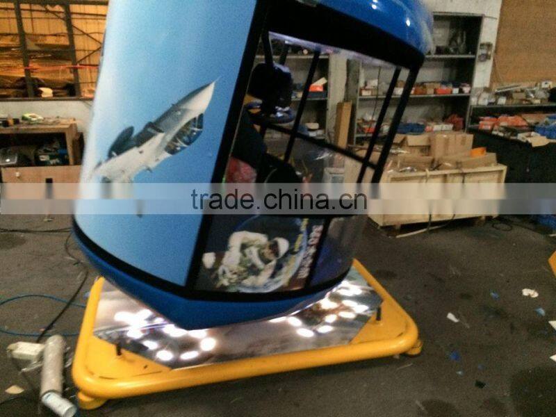360 degree flight simulator with flying game and driving car simulator
