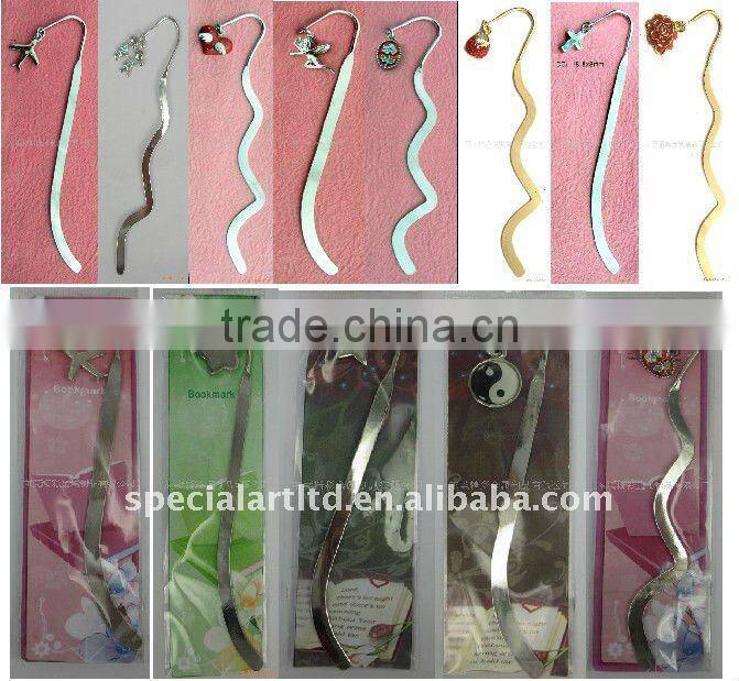 heart shaped angel wing charms metal bookmark for Wedding souvenirs, gifts and premium