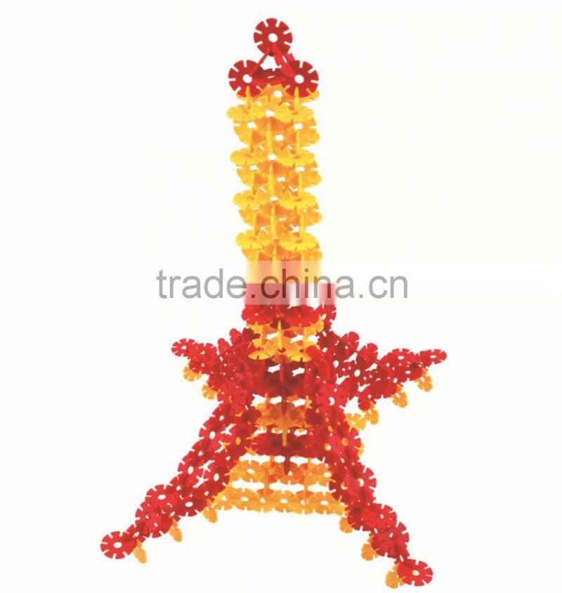 400 pcs kids education plastic diy snowflake toy bricks construction blocks toy