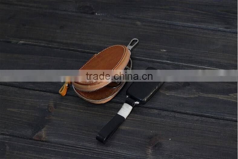 Cowhide Leather Circular Pocket,Key Case