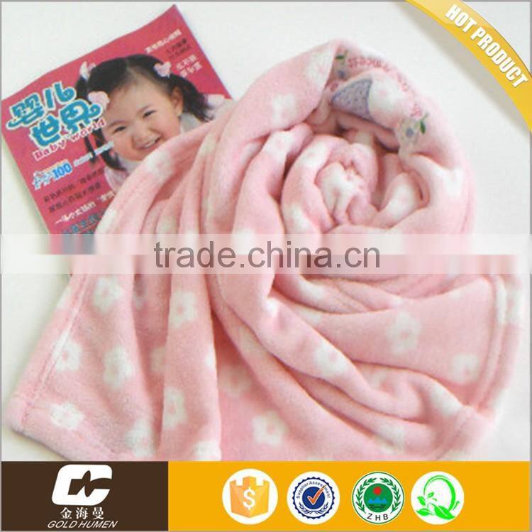 China Suppliers Sedex Factory Audit Coral Fleece Baby Swaddle Baby Bath Blanket Bedding With Embroidery